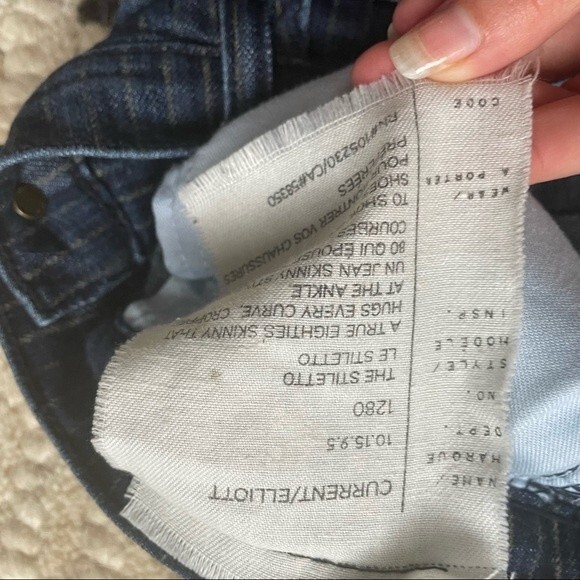 current /elliott  jeans womens the stiletto bartlett stripe denim jeans size 28 - Picture 9 of 10